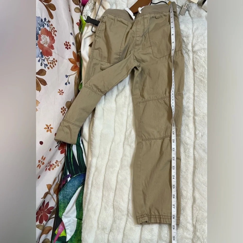 Carters Kids 7 Khaki Utility Straight Classic Simple Pants Pull On Comfy Spring